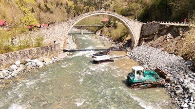 DSİ 22. Bölge Müdürlüğü tarafından yürütülen çalışmalar kapsamında, Çamlıhemşin ilçesinde