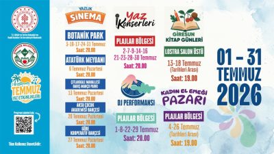 Giresun Belediyesi, yaz aylarını daha renkli, hareketli ve sosyal bir