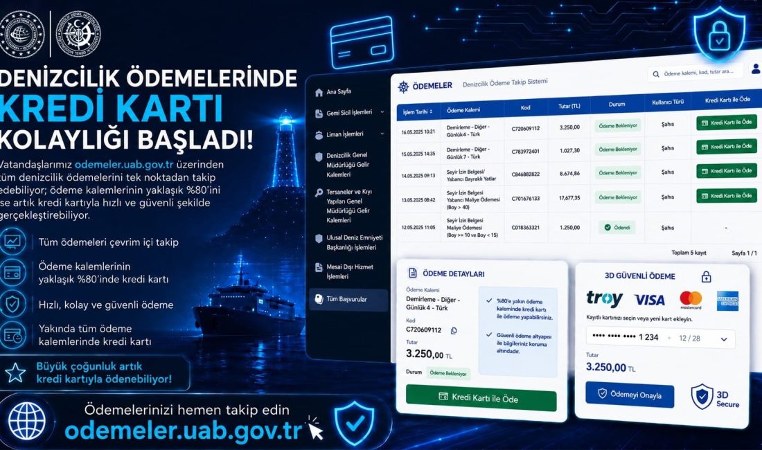 Denizcilikte Dijital Kolaylık Ulaştırma ve Altyapı Bakanı Abdulkadir Uraloğlu, Denizcilik Genel Müdürlüğü tarafından