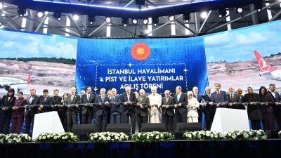 İstanbul Havalimanı’nın 4. ana pisti Cumhurbaşkanı Recep Tayyip Erdoğan’ın teşrifleri,